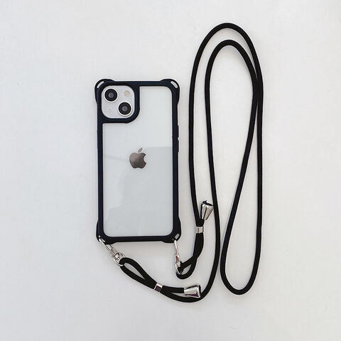 Designer Crossbody Phone Case For IPhone 15 14 13 12 Pro Max Black