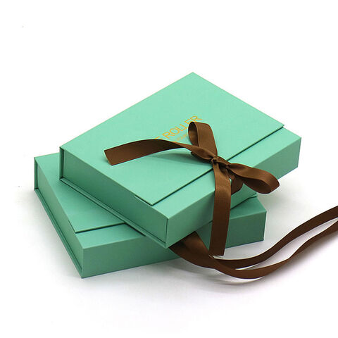 Bowknot Boite Cadeau,Boite Présentation Papier avec Ruban,Boite Carton  Cadeaux avec Couvercle,Fermeture Magnétique Cadeau Boîte,Cadeau  Rectangulaire