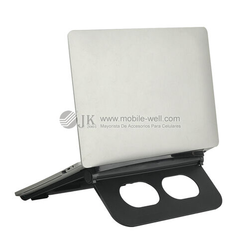 Plastic Mini Folding Storage Bracket Adjustable Laptop And Tablet Stand -  Black