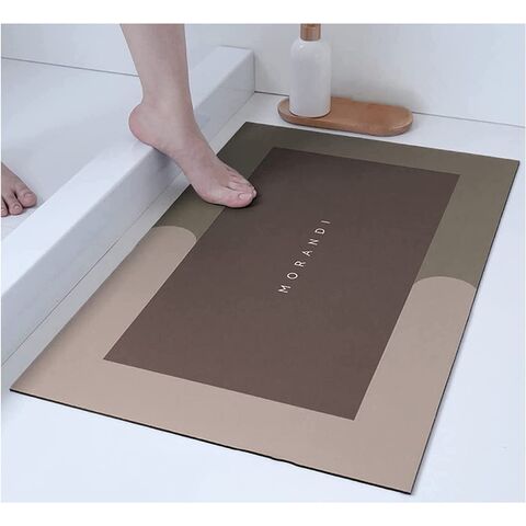 Non-slip Bath Mat Absorbent Marble Diatomaceous Earth Floor Quick Dry Rug  Carpet