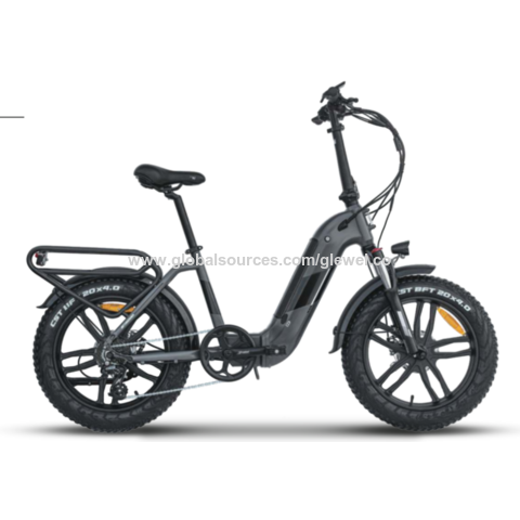 Bicicleta eléctrica, bicicleta eléctrica plegable de 20 pulgadas para  adultos, bicicleta eléctrica de neumáticos grasos de 750 W, batería  extraíble de