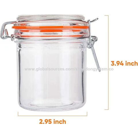 32 Oz Glass Jars with Airtight Lids and Leak Proof Rubber Gasket Wide Mouth  Mason Jars with Hinged Lids for Kitchen Canisters 1000ml - China Glass  Storage Jars with Clip Lids and