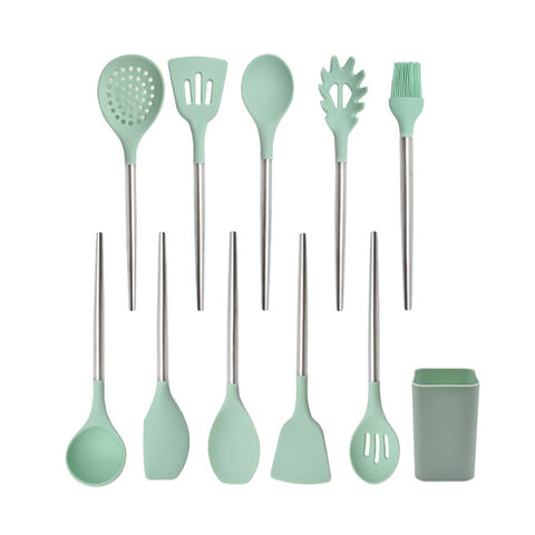 11 PCS Color Customized Silicone Kitchen Utensils with Wood Handle - China  Kitchenware and Kitchen Utensils price