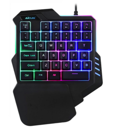 Single Color Keyboard Gx340l7 - Rgbsingle Hand Gaming Keyboard, Rubber Dome - Membrane ...