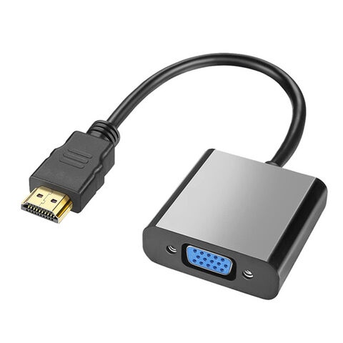 Adaptateur HDMI vers VGA, plaqué or (mâle vers femelle) pour ordinateur,  ordinateur de bureau, ordinateur portable