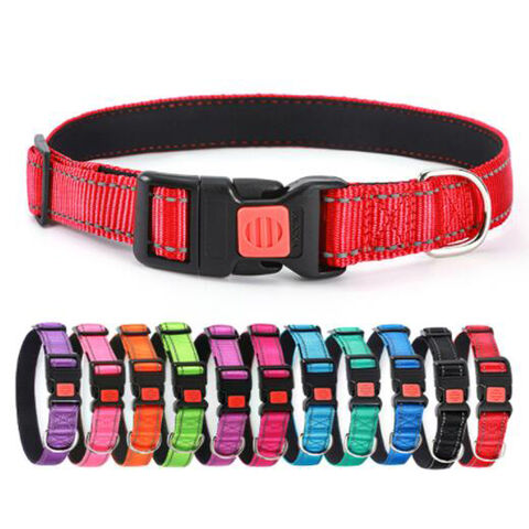 Verstellbares, weiches Neopren-Hundehalsband mit reflektierendem Design und Sicherheitsschnalle, atmungsaktive Nylon-Haustierhalsbänder für Hunde und Katzen, Großhandel für Tierbedarf