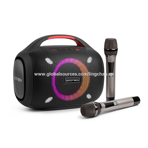 Microphone karaoké Bluetooth sans fil, 4 en 1, haut-parleur