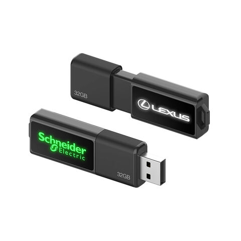 Customized LED Light up Gadgets Electronic Crystal Keychain USB