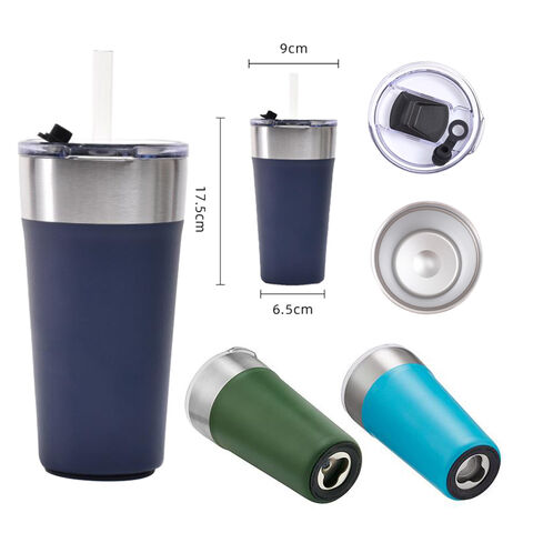 590ml (20oz) doppelwandige Edelstahl Vakuum Biergläser mit Flaschenöffner am Boden