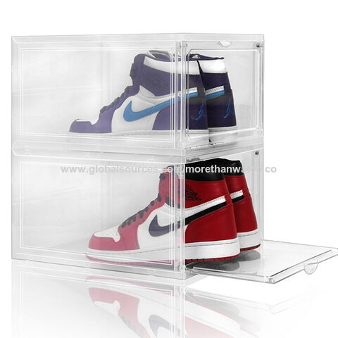 Achetez en gros Boîte à Chaussures Transparente Empilable Boîte à Chaussures  Avec Logo Sneaker Boîte De Rangement Pour Femmes Chine et Boite Chaussure à  0.89 USD