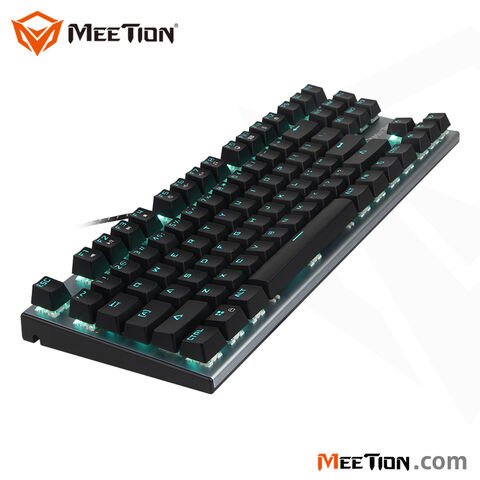 Meetion Keyboard Mekanis, Panel Logam Mt-mk04 80% Ukuran Kecil Tanpa