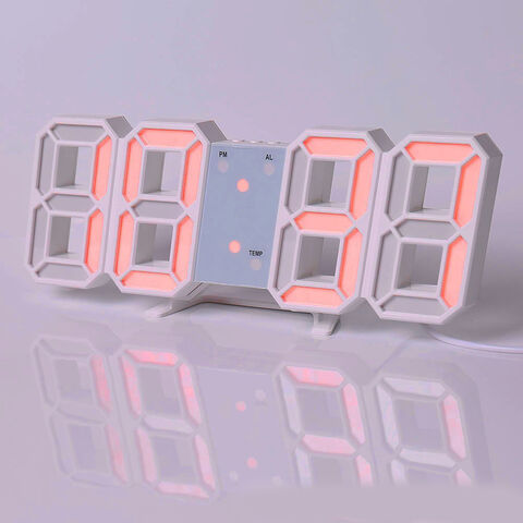 1 Horloge Numérique, Horloge Noire Triangulaire En Plastique, Mini