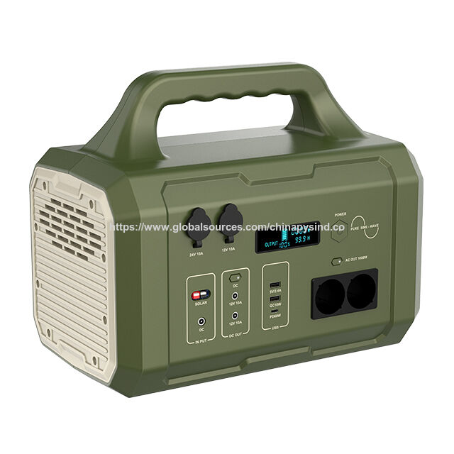 Station d'Énergie Portable 1000W Verte