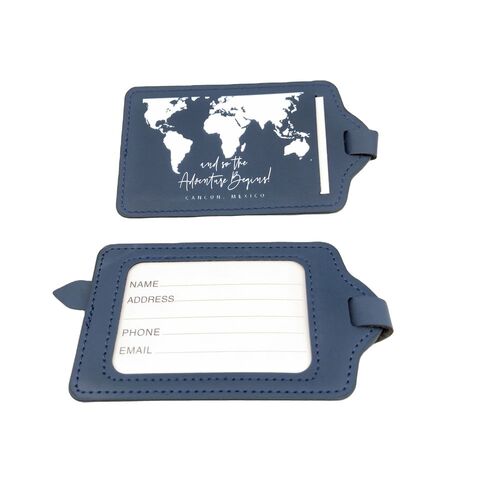  Sublimation Luggage Tags PU Leather Name Tag Blank