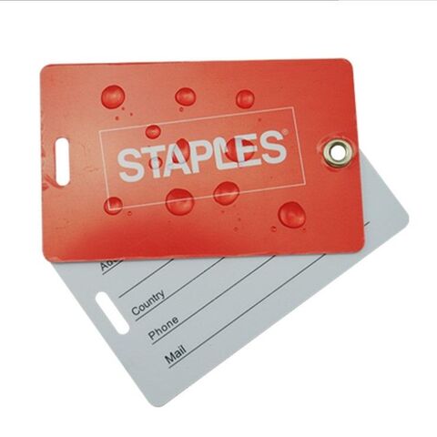 Staples luggage outlet tags