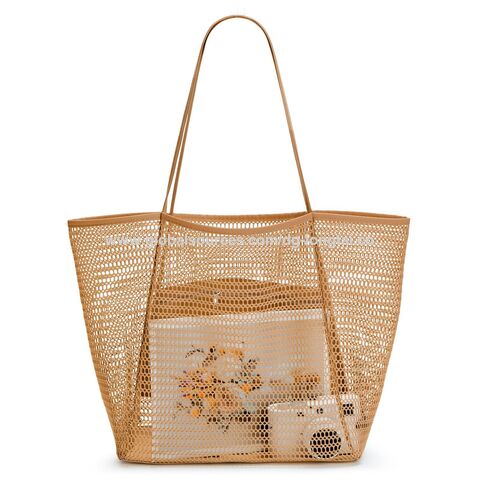 Trendige Gestreifte PVC Handtasche Damen – Geräumig & Leicht Für Strand, Reisen & Arbeit – Im Angesagten Colorblock-Design
