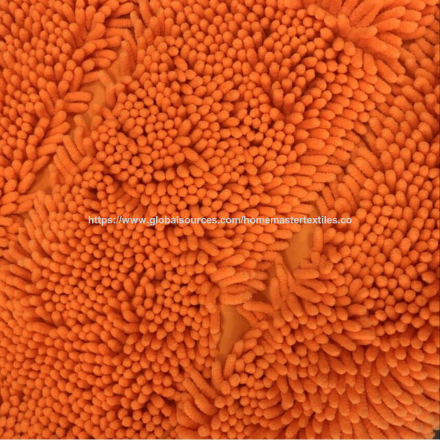 Tissu chenille microfibre en forme de nouilles, Tissu chenille microfibre en rouleau, Tissu chenille pour serpillère de nettoyage, OEM