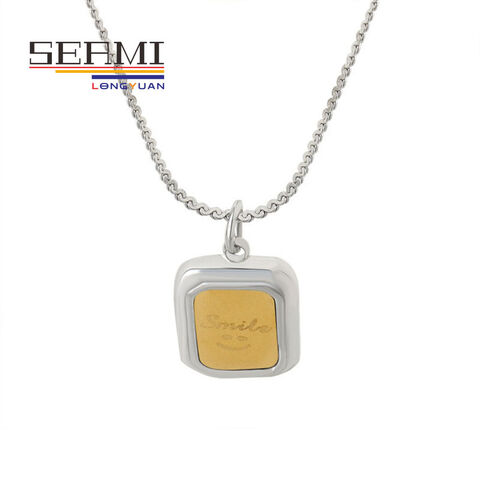 Collar personalizado con nombre personalizado de acero inoxidable con  colgante de cristal chapado en oro, hecho a medida con cualquier cadena de