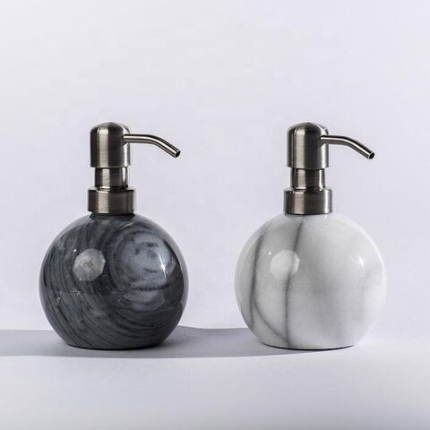 Distributeur de Savon Liquide en Marbre pour Salle de Bain - Bouteille Élégante pour Hôtels et Maisons