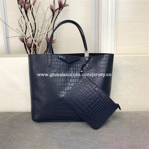 Buy Wholesale China Women Crocodile Print Leather Pouch Wallets Purse Sets Tote  Bags Roomy Shopping Shoulder Strap Purse Bags & Shopping Bags at USD 30