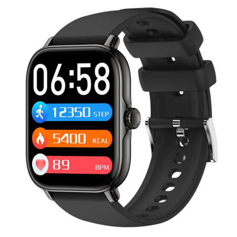 Relógio Fitness BT para Chamadas, Pulseira Inteligente com Monitor de Frequência Cardíaca em Tempo Real 24h, Relógio Inteligente Quadrado for sale at factory direct price