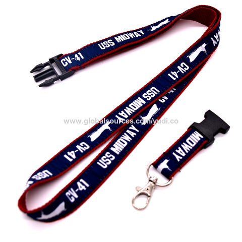 Buy Wholesale China Cutomized Woven Jacquard Polyester Lanyards With ...