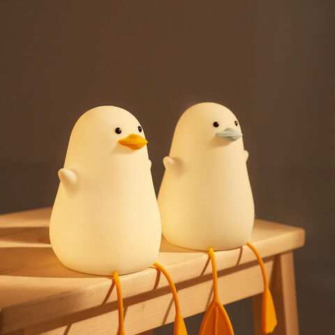 Niedliche Enten Silikon LED Nachtlichter für Kinder Schlafzimmer Tischlampe USB Wiederaufladbare MINI Baby Kinderzimmer Dekor Licht for sale at factory direct price