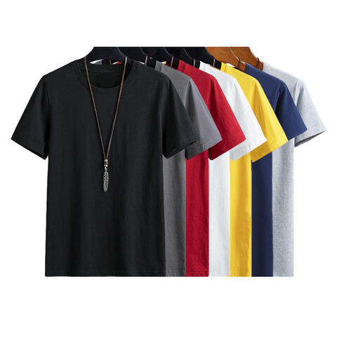 T-shirts pour hommes de haute qualité à col rond en gros avec logo personnalisé 100% coton T-shirts unis pour hommes for sale at factory direct price