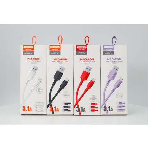 Câble de Données USB Charge Rapide 3.1A Type C 1.2m somostel de Haute Qualité, Couleurs Macaron, pour Téléphone Mobile, Directement de l'Usine en Chine