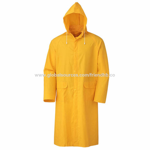 Buy Wholesale China Raincoat Yellow Water Proof Heavy Duty Rain Coat For  Adults Men's Long Raincoat Polyester Raincoat & Men's Raincoat at USD 2