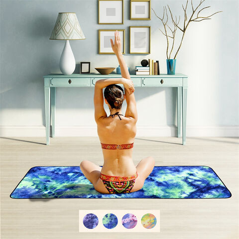 Eco friendly yoga mat towel non slip microfiber recycle use yoga towel mat , LOREAL, AVON, BSCI, and SEDEX audits for sale at factory direct price