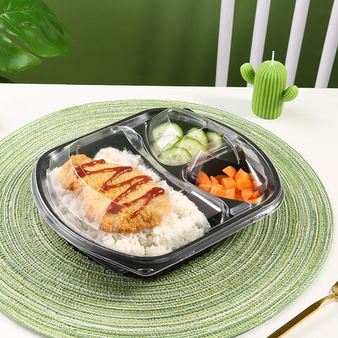 Disposable Custom Printed Paper Sushi Food Tray with Plastic Lid
