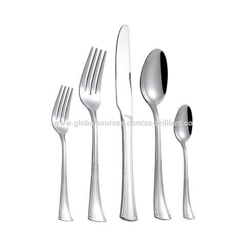 Buy Wholesale China Gold And White Flatware Set Silverware