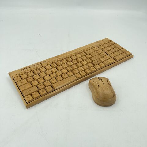 لوحة مفاتيح وفأرة الوسائط المتعددة اللاسلكية من الخيزران للشركات for sale at factory direct price