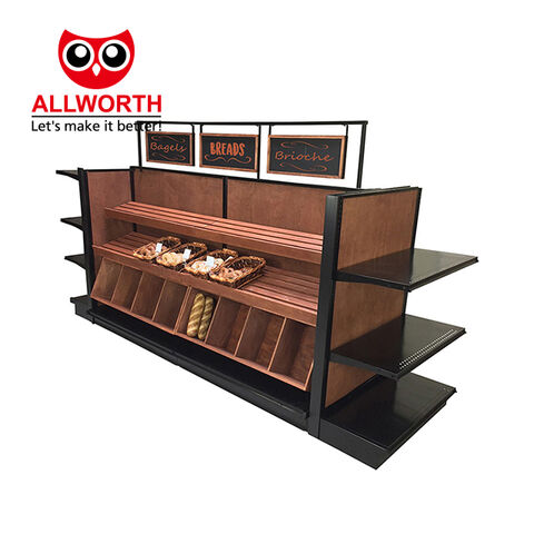 Unidade de prateleiras de exibição de equipamentos de supermercado com placa de camada de MDF for sale at factory direct price