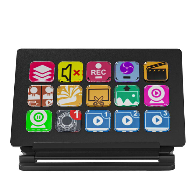 Stream Deck Mini - Controlador de Estúdio Compacto para Criação de Conteúdo Ao Vivo com 15 Teclas LCD Personalizáveis