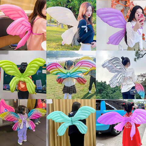 Tragbare Feenprinzessin Schmetterlingsflügel Folienballon Partydekoration für Kinder for sale at factory direct price