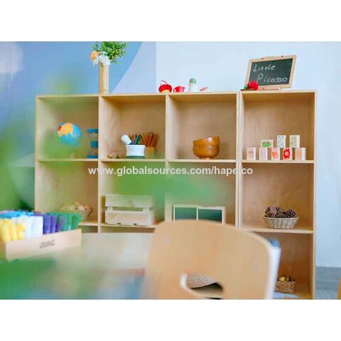 Wooden Nursery Furniture Toy Storage Cabinet Montessori Preschool ...