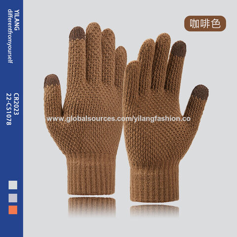 Buy Wholesale China New Autumn And Winter Knitted Men's Gloves Outdoor  Touch Screen Plus Fleece Thickened Warm Wool Cycling Gloves Wholesale &  Knit Gloves/winter Gloves/ Mittens/adult Gloves at USD 0.78 | Global