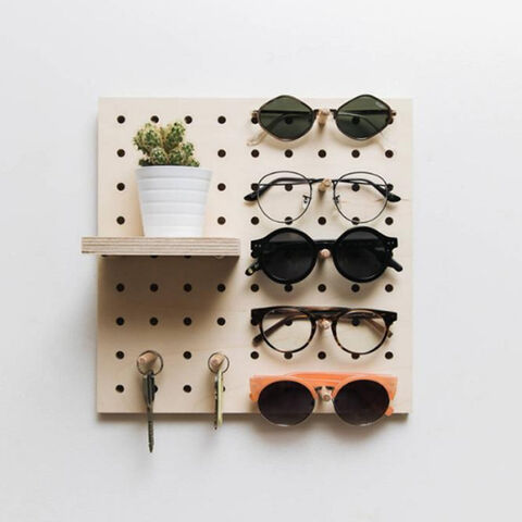 Support à Lunettes Double Avec Doublure Peluche - Présentoir Décoratif Pour Bureau, Rangement Compact