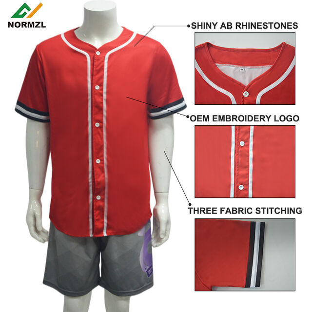 Athletische Fitness Aktive Praxis Training Sport Wettkampf Baseball Bekleidung Softball Trikot Kleidung for sale at factory direct price