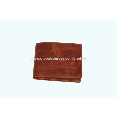Wholesale Hot sale custom leather wallet bifold genuine leather wallet for  men card holder rfid leather purses From m.