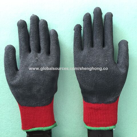 Wholesale Working Gloves  Red Latex Coated Work Gloves