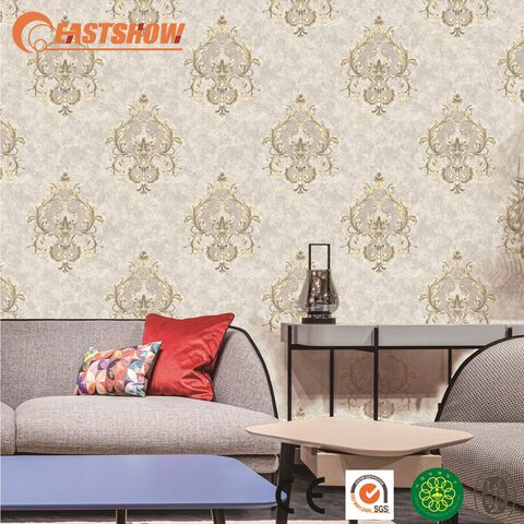 Buy Wholesale China Damask Wallpaper Pvc Wall Paper Hotel & 3d Wall ...