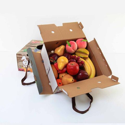 Buy Wholesale China Custom Wholesale Festival Design Fruit Packaging Box 10  Kg Hand Paper Box High-end Folding Hand Paper Box For Fruit & Fruit Packaging  Boxes at USD 0.36