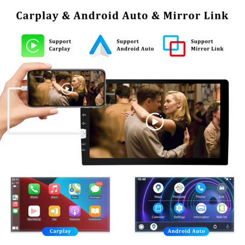Android 8.1 Radio de coche retráctil GPS WiFi Autoradio 1 DIN 7 '' pantalla  táctil coche multimedia reproductor MP5 Bluetooth Radio estéreo FM AUX USB