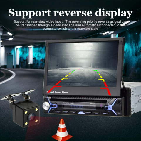 7 Android Single 1 Din 2+32G Manual Flip Out Car Stereo Radio GPS Player  FM USB