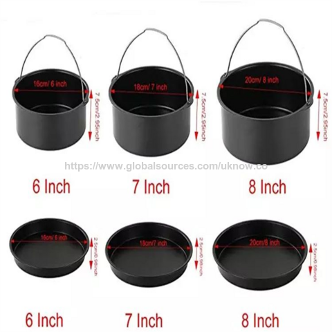 Cake Barrel Universal Black Air Fryer Accessoires Plateau De