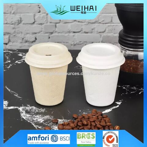 Buy Wholesale China Biodegradable Sugarcane Bagasse Coffee Cup Paper Pulp  Moulded Tea Hot Drink Cups With Die-cut Mouth Lids Cold Icy Cup For Beverage  & Biodegradable Cups at USD 0.025