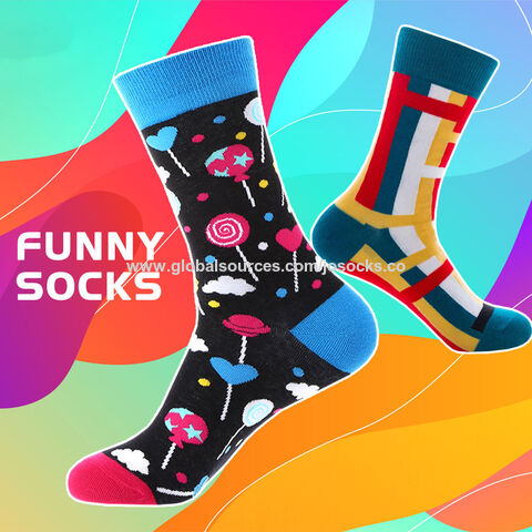 Colorful Mickey Mouse Square Design Football Socks Polyester Middle Tube  Socks for Women Men Non-slip